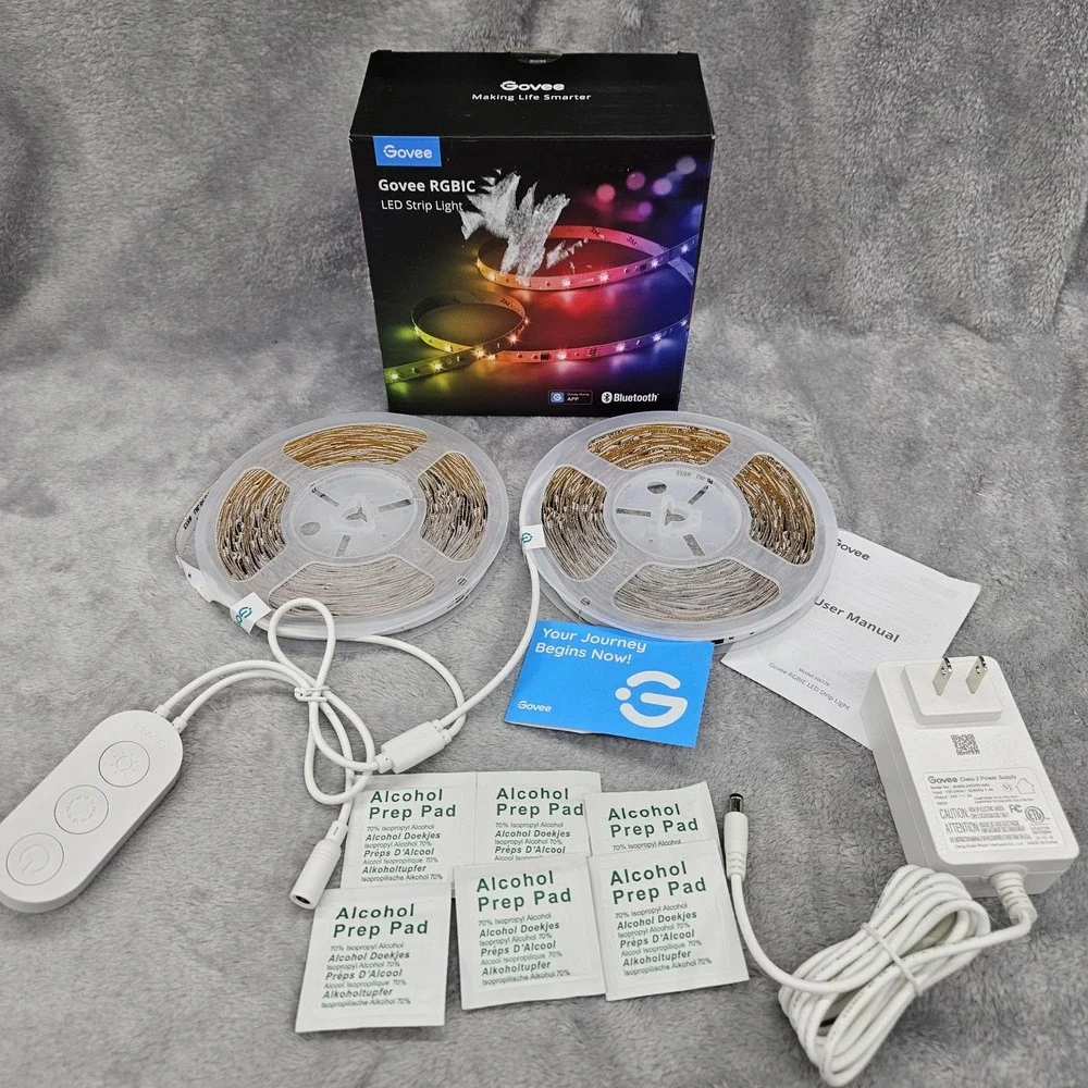 Govee RGBIC LED Strip Lights 49.2ft H617F Bluetooth App Control 2 Rolls